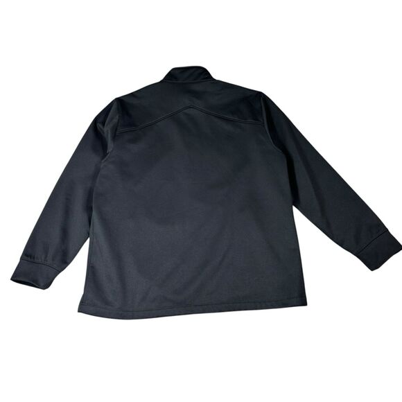 IZOD Sweatshirt Thick Mens Size XL Black Mock Neck Reflective Zip Pockets - Picture 7 of 7